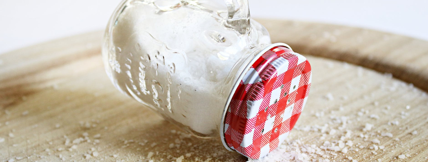 mason jar filled with salt